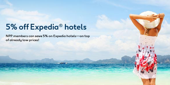 5% Off Expedia Rate Hotels for NPP Members