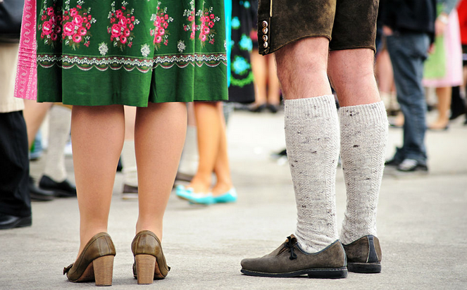 a close-up of people's legs