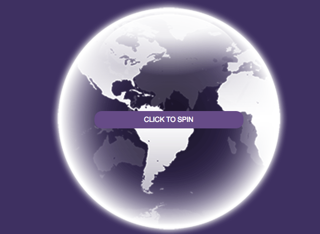 a globe with a white circle and a purple background
