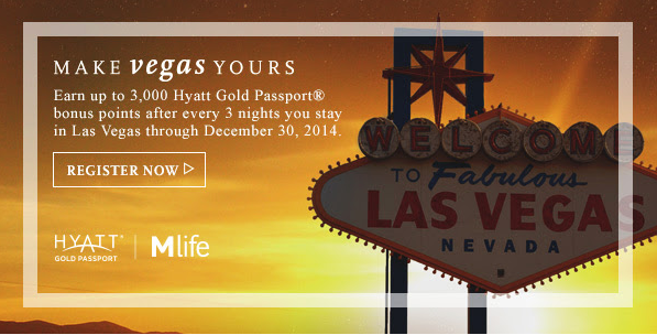 Earn Up to 3,000 Hyatt Gold Passport Points for Every 3 Nights in Las Vegas