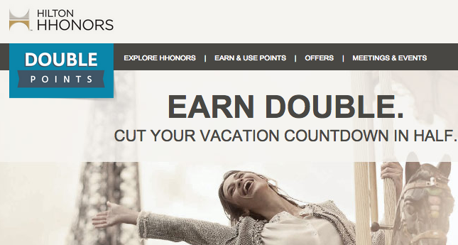 Hilton Double Points Promotion Through January 31, 2015