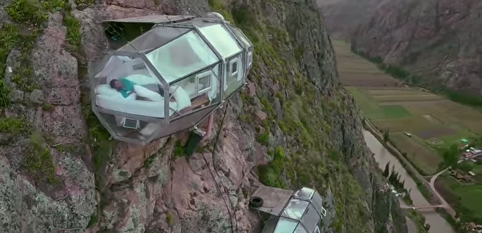 a group of cars on a cliff