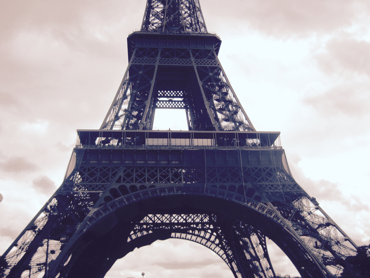 a close up of Eiffel Tower