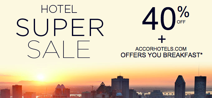 Le Club Accor Hotels 40% Off Including Breakfast