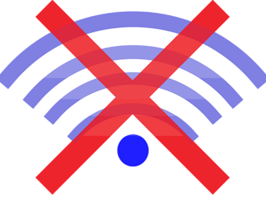 a red x with blue lines and a circle
