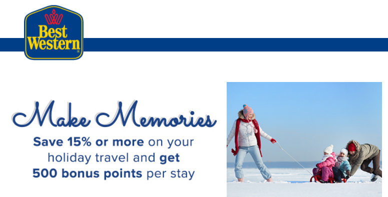 Best Western 15% Off and 500 Bonus Points Per Stay Plus 31 Days of Giveaways – Day 29