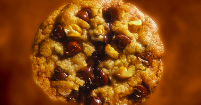 a close up of a cookie