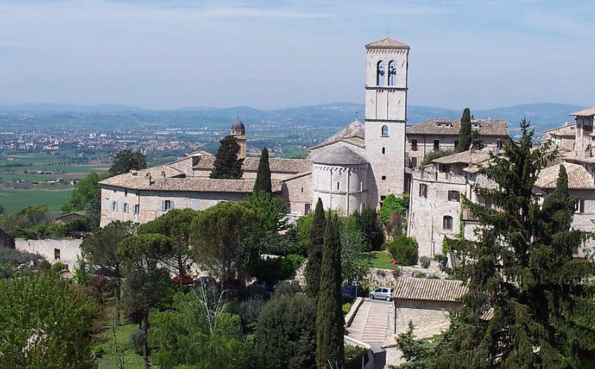Assisi with a bell tower