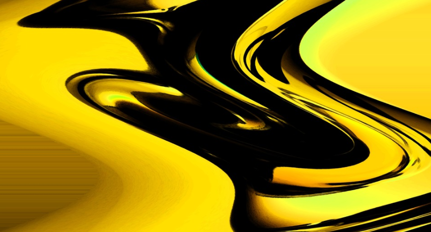 a yellow and black liquid
