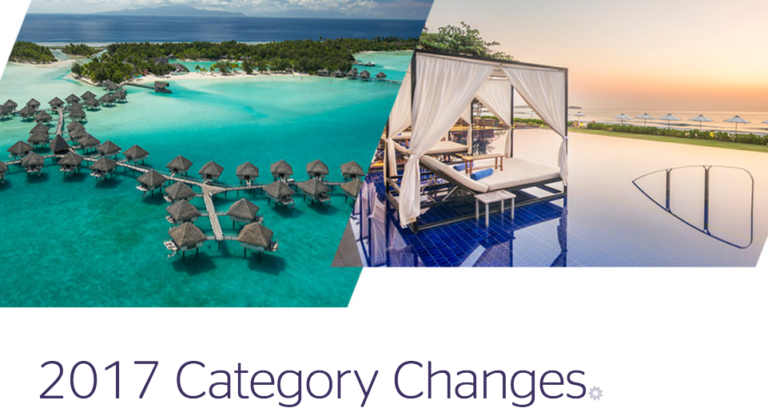 Starwood and Marriott Reward Category Changes for 2017