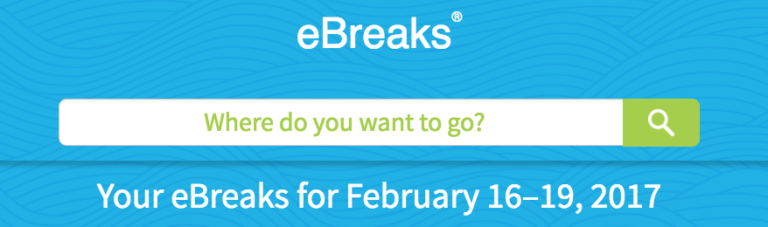 Marriott eBreaks for February 16-19, 2017 at 20% Off