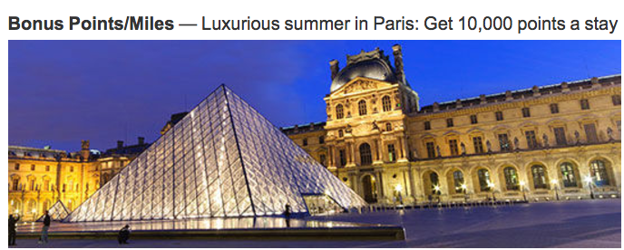Marriott: 10,000 Bonus Points per Stay in Paris